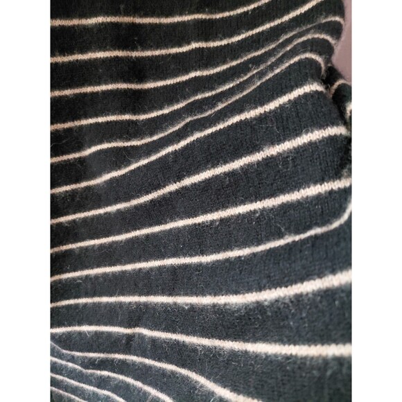41 Hawthorn Womens XS 100% Cashmere Pull Over Dk Blue Tan Striped - Picture 3 of 7